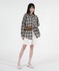 UMM Women'S Pocket Oversized Check Shirt 2 Colors