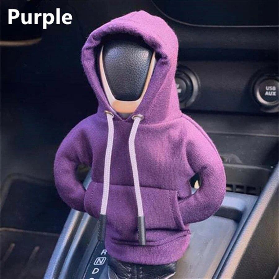 2023 New Car Fashion Hoodie Car Shift Knob Cover Manual Handle Gear Lever Decoration Hoodie Cover Auto Car Interior Accessories
