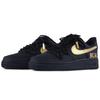 Nike Air Force 1 PU Abrasion Resistant Balance Low top Skateboard Shoes Unisex Black Gold CW2288-001(Team55-)