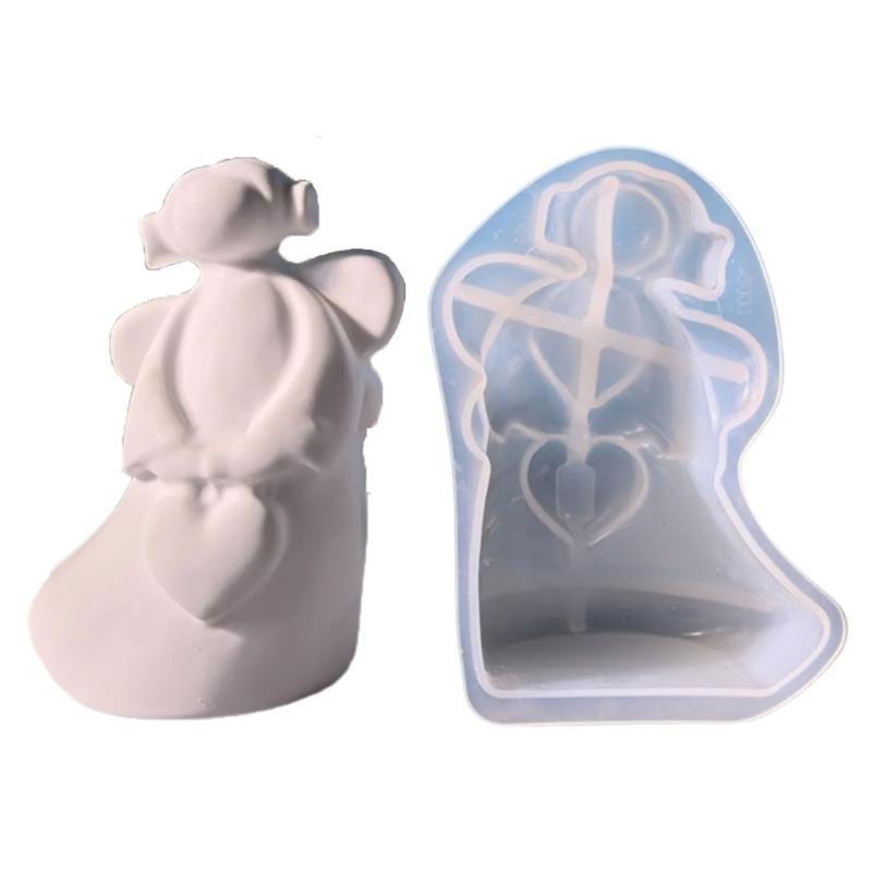 Silicone Mould Depicting Sleep Angel Figure for Handmade Decoration and Gift