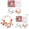 Christmas Bracelet Diy Water Crystal Beads With Zinc Alloy Charms For Kids Holiday Gift