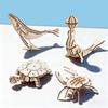 3D Ocean World Wooden Puzzle: Dolphin & Turtle DIY Assembly for Kids