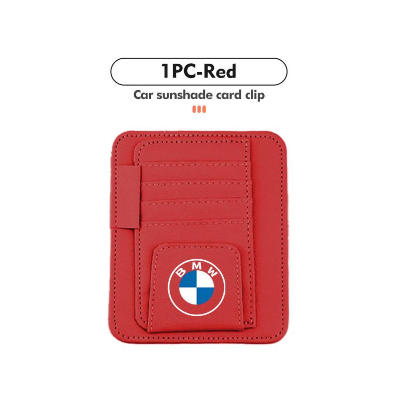 For BMW Car Sun Visor Storage Bag Sunglasses Organizer Holder Card Clip G30 G20 M3 M5 E91 E92 E93 E36 E70 X3 X4 X5 X1 E39 F30