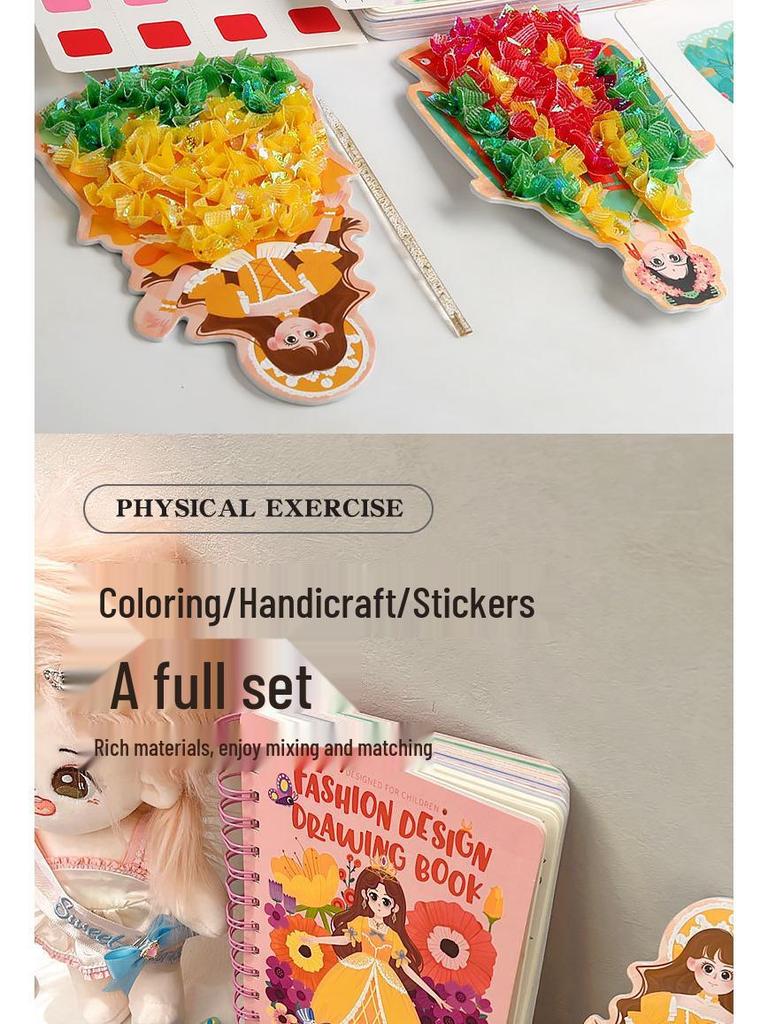 3-in-1 Princess Dress-Up Poke-a-Dot Painting Storybook Kit for Kids – Educational DIY Craft & Toy