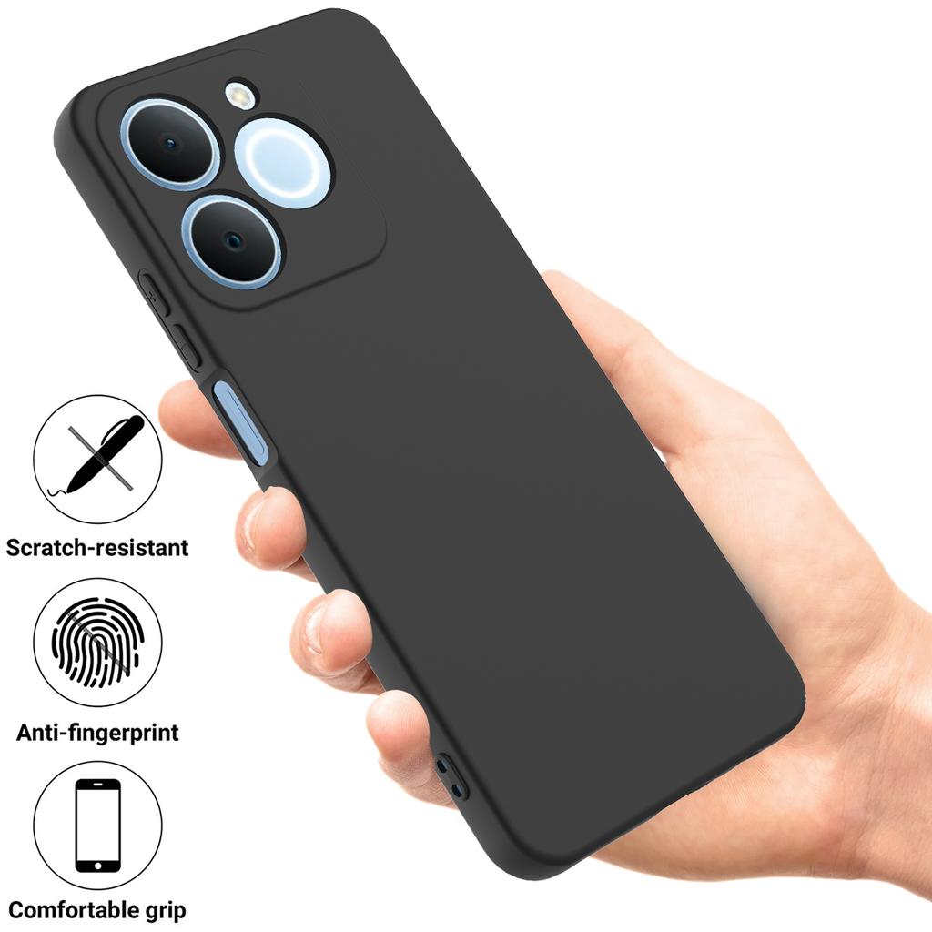 For Realme Narzo 80 Lite 4G/Realme Note 70 4G/Realme Note 70T 4G/Realme C71 4G (India) Liquid Silicone Case Phone Back Cover with Hand Strap