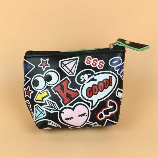 

Мультяшный узор Искусственная кожа Путешествие Браслет Макияж Держатель Косметика Сумка Мешочек