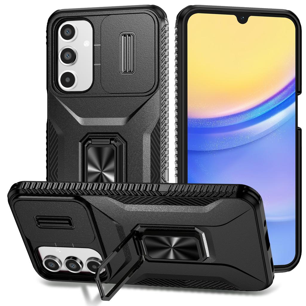 Per Samsung Galaxy A16 5G/A16 4G Custodia Camshield Supporto Kickstand TPU+PC Antiscivolo Copri Telefono