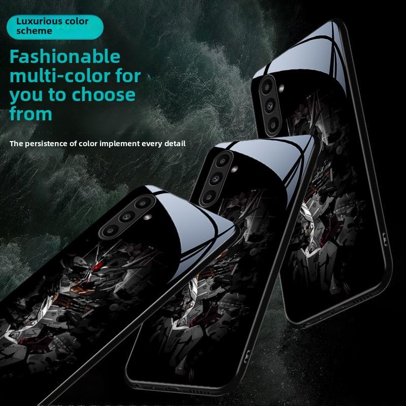 Strukturierte Glas Handyhülle geeignet für Samsung Galaxy S20 S21 S22 S23 S24 S25 FE Ultra Plus A56 A36 und andere Modelle.