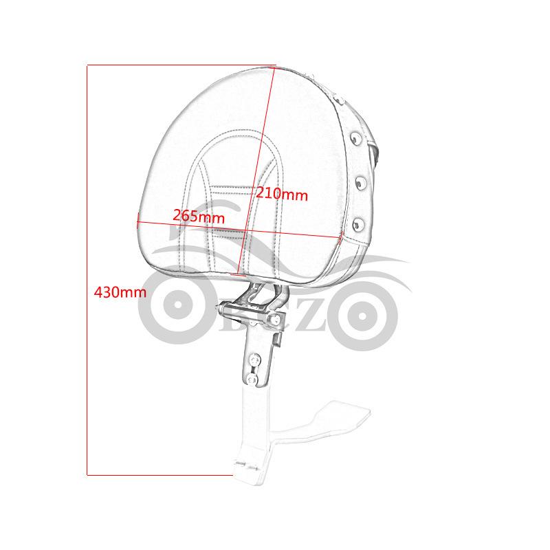 Modified Driver Backrest with Studs for 2008-2017 Bombardier Spyder RT Motorcycle