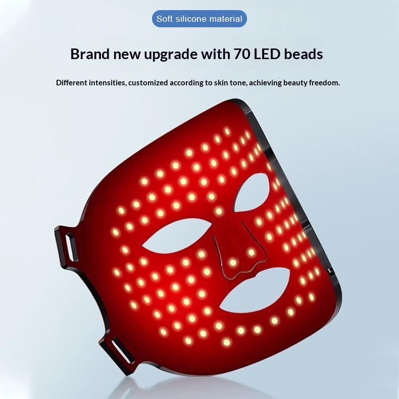 Therapy Mask for Whole Face, Adopts Soft Silicone Material, Launches Mixed Colored Lights, Acts As Led Face Mask