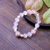Chinese Beaded Rose Quartz Polymer Clay Bracelet - Elegant Women's Luxury Fashion Crystal Jewelry Accessory
