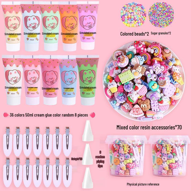 Dziecięcy zestaw do samodzielnego robienia spinek do włosów: Urocze żywiczne akcesoria do ręcznie robionych spinek do włosów