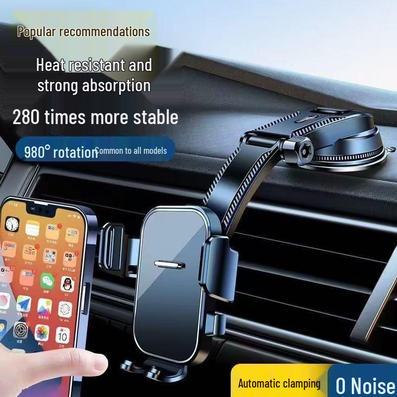 Adjustable Suction Cup Car Phone Holder for Dashboard & Windshield чёрный