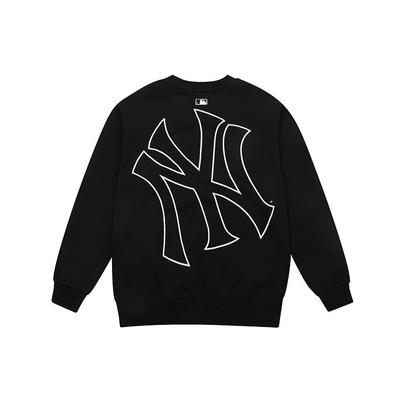 MLB New York Yankees Back Letter Crewneck Sweatshirt Unisex Sweatshirt Black 31MT05111-50L
