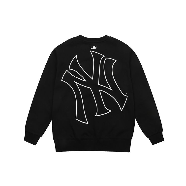 MLB New York Yankees Back Letter Crewneck Sweatshirt Unisex sweatshirt Black 31MT05111-50L