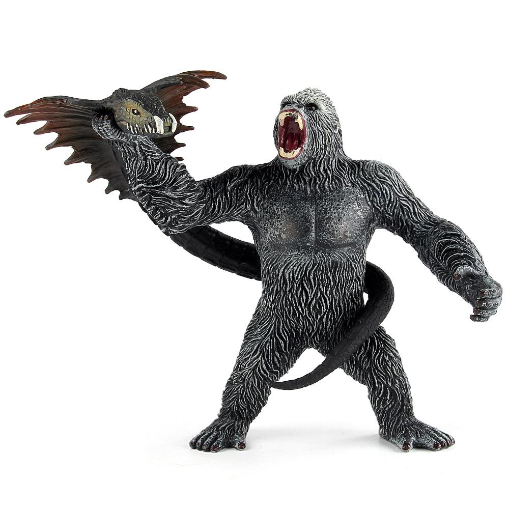 Simulated Large Orangutan Singing Snake Animal Model King Kong Python Monster Savage Solid Tabletop Ornament Toy