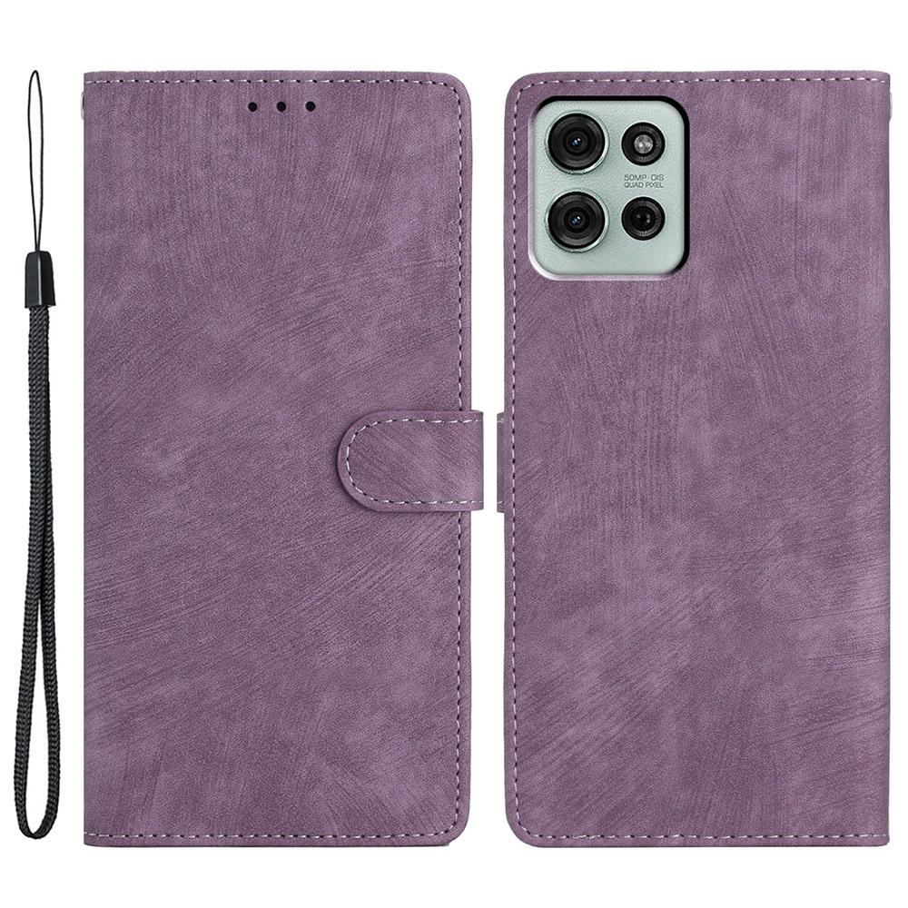 

For Motorola Moto G75 5G Case with Card Clots Skin-Touch PU Leather Phone Cover Stand C