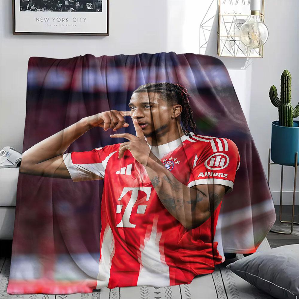 Michael Olise Bedrukte Flanellen Deken, zachte plaid voor slaapkamerbank, wasbaar, voetbalfan merchandise, geweldig cadeau.