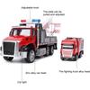 1/42 2 ks tlakově lité záchranné vozidlo Hasičské auto se stahovacím světlem pro děti s hudebním modelem