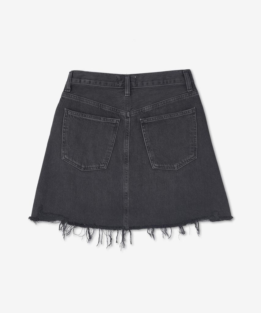 A Goldy Criss Cross Denim Skirt - Washed Black / A30411157Htchk