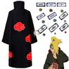Bilibili Anime Akatsuki Deidara Cosplay Kostuum Uchiha Itachi Rode Wolk Mantel Gewaad Mantel Hoofdband Accessoires Halloween Kleding