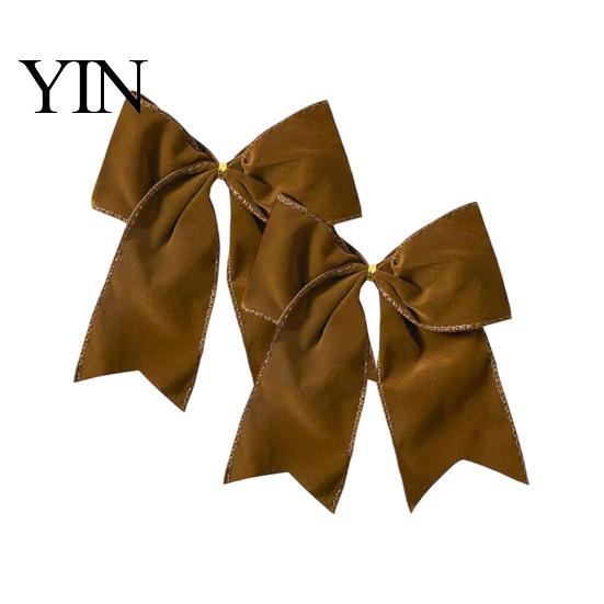 Holiday Wreath Decorations 2Pcs Christmas Tree Bow Decors, Velvet Fabric Hanging Ornament Indoor Supplies for Home, Festive Garland Wedding