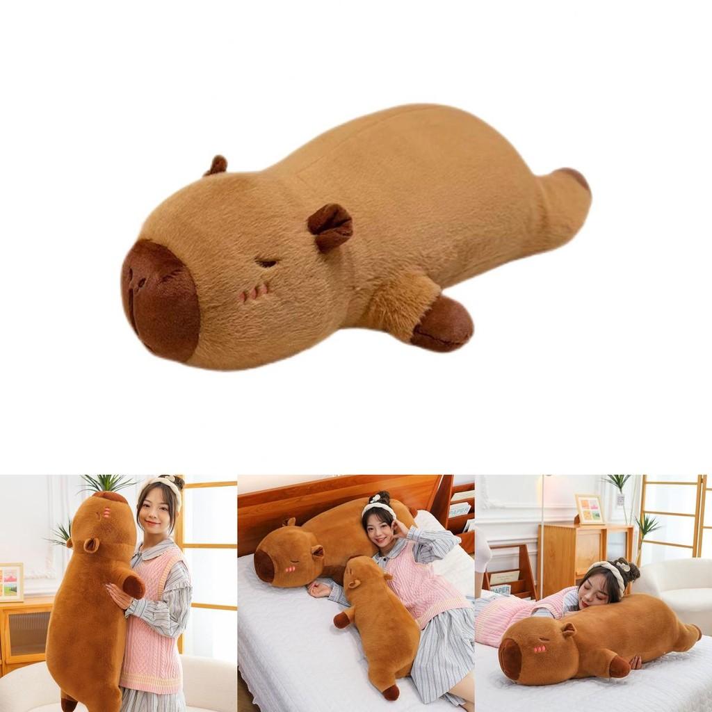 Soft Short Plush Capybara Cuddle Pillow Ideal For Sleepovers And Bedroom Decor 50cm And 90cm Sizes