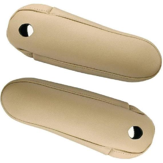 FZJDSD 2 Pcs Beige Leather Seat Armrest Cover Compatible With Lexus RX300 RX330 RX350 2003 2004 2005 2006 2007 2008 2009 With Zippered Design