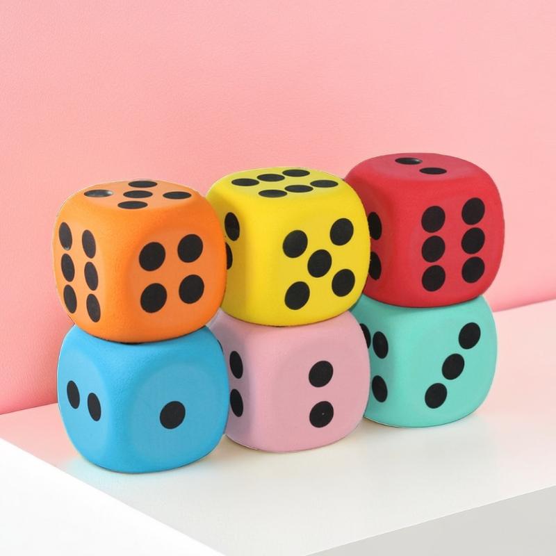 1/6 Pezzi Dadi in Schiuma a Punti Grandi 80mm Dadi a Sei Facce Giocattolo per Contare per Bambini Ausili Didattici per la Classe Gioco da Tavolo Insegnamento della Matematica in Classe