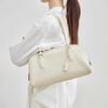 2026 Women's Cowhide Bowling Bag - Simple Long Handle Boston Shoulder Bag