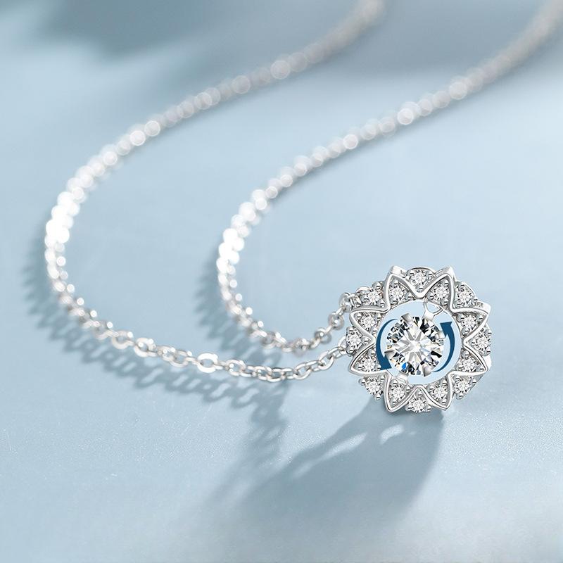 

Ожерелье «Бьющееся сердце» для женщин, легкое, роскошное, нишевый дизайн, цепочка из нержавеющей стали с подсолнухом и ключицей