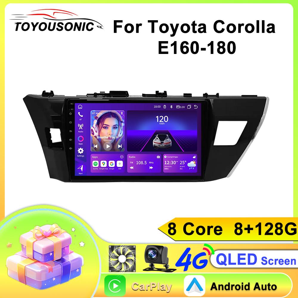 Android Car Multimedia Player For Toyota Corolla E160-180 GPS Navigation CarPlay 4G Head Unit Stereo Video Player