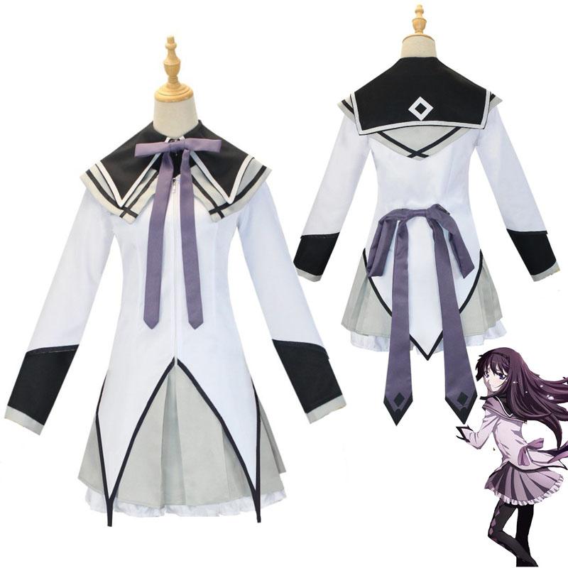 Akemi Homura Cosplay Skirt Anime Magical Girl Puella Magi Cosplay Costume Fighting Uniform Stockings Akemi Homura Outfits