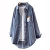 Spring Women Shirt Long Sleeve Denim Loose Plus Size Single Breasted Blusas Camisa Mujer