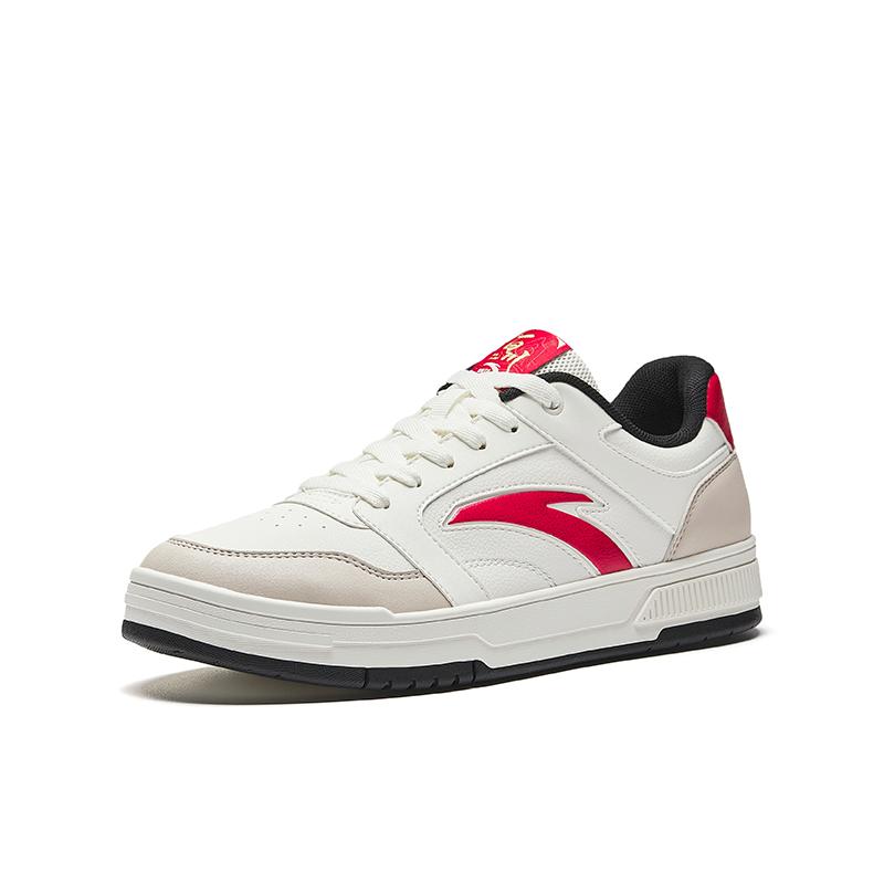 Anta Hundred Rivers Low top Life Skateboard Shoes Men's Ivory White/Chalk/Red 112618011-7