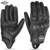 Vintage Leather Motorcycle Gloves Men Women Breathable Touch Screen Motocross Glove Full Finger Motorbike Moto Gloves