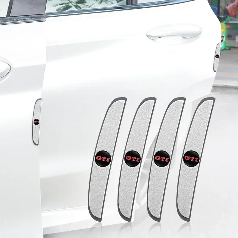 4Pcs Car Door Edge Anti-collision Strip Silicone Protection Bar For VW GTI Polo Golf Passat Tiguan Arteon Touareg CC Taigo Caddy Da7