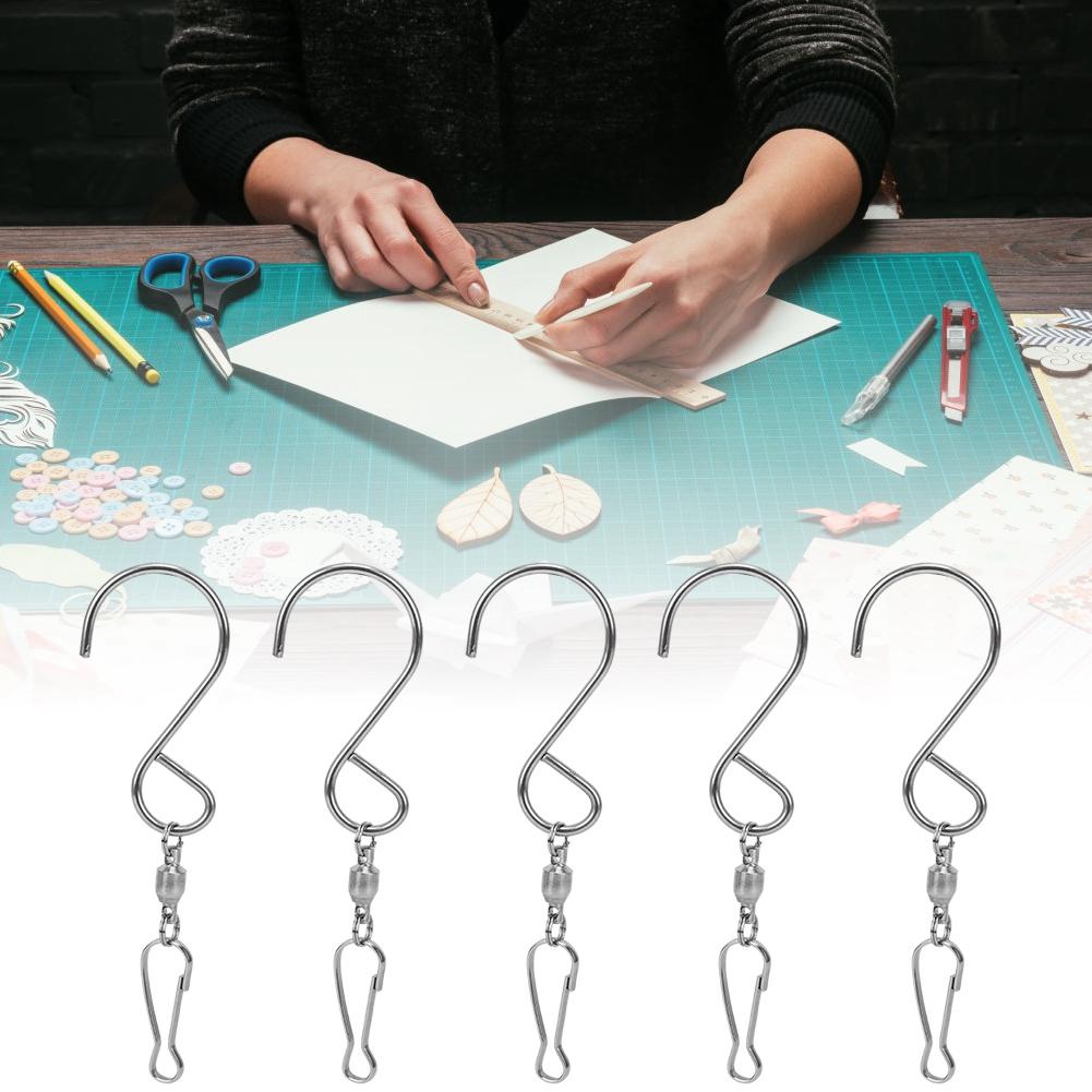 10 ks Otočný spirálový háček Klip Nerezová ocel 360stupňový otočný S Závěsné potřeby10ks