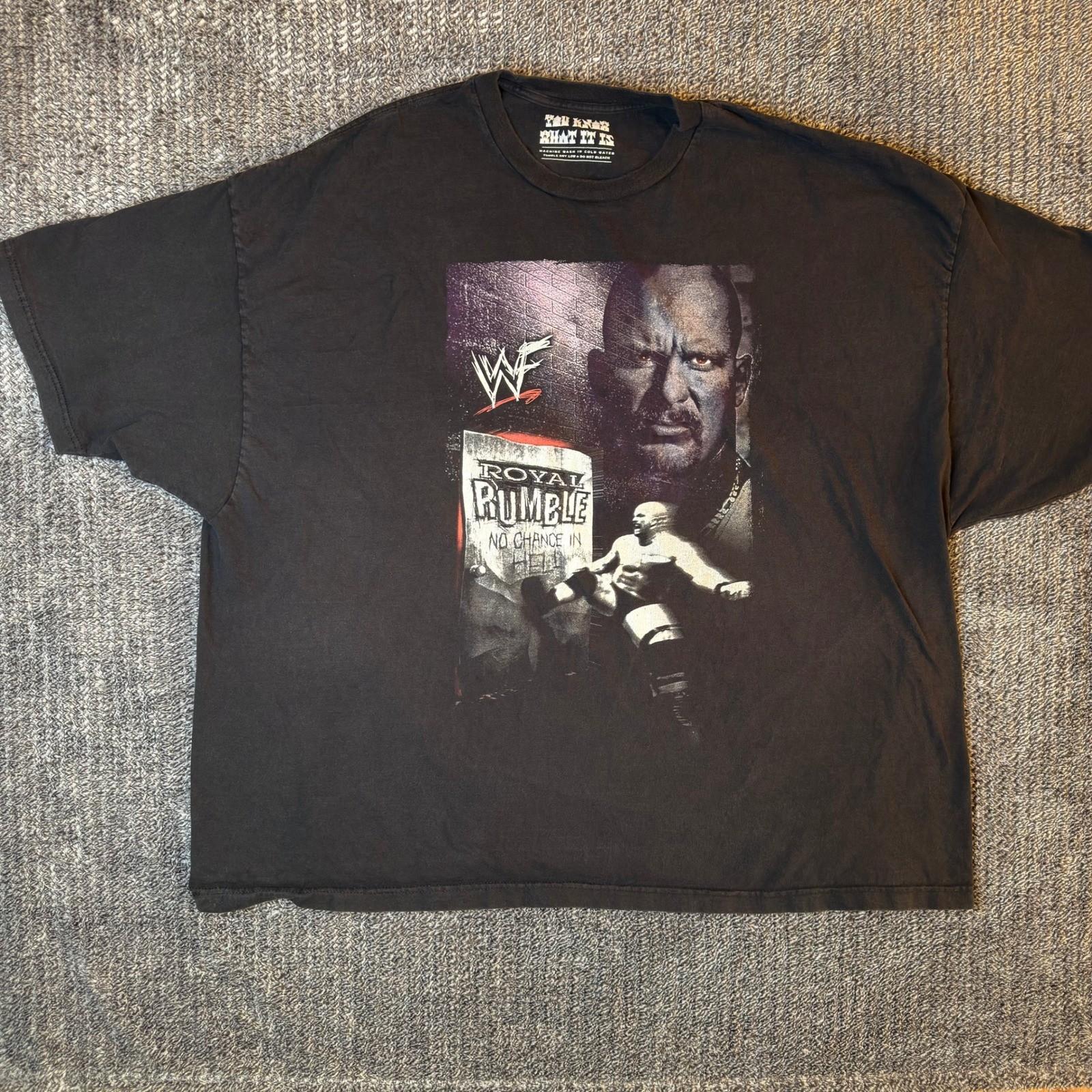 WWF Royal Rumble 1999 Modern Vintage Reprint Graphic T-Shirt Black 5X Mens WWE Unisex T-Shirt XL