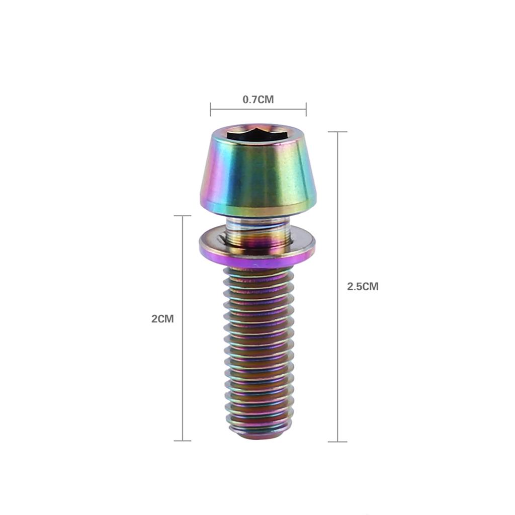 New Titanium Alloy Titanium Tapered Head Bolt Screw With Washer For Mountain fastener with washer