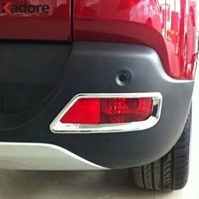 Rear Fog Bumper Light Lamp Cover Trim For Peugeot 3008 Hatchback 2013 2014 Chrome Car Accessories Tail Foglight Bezel Trims