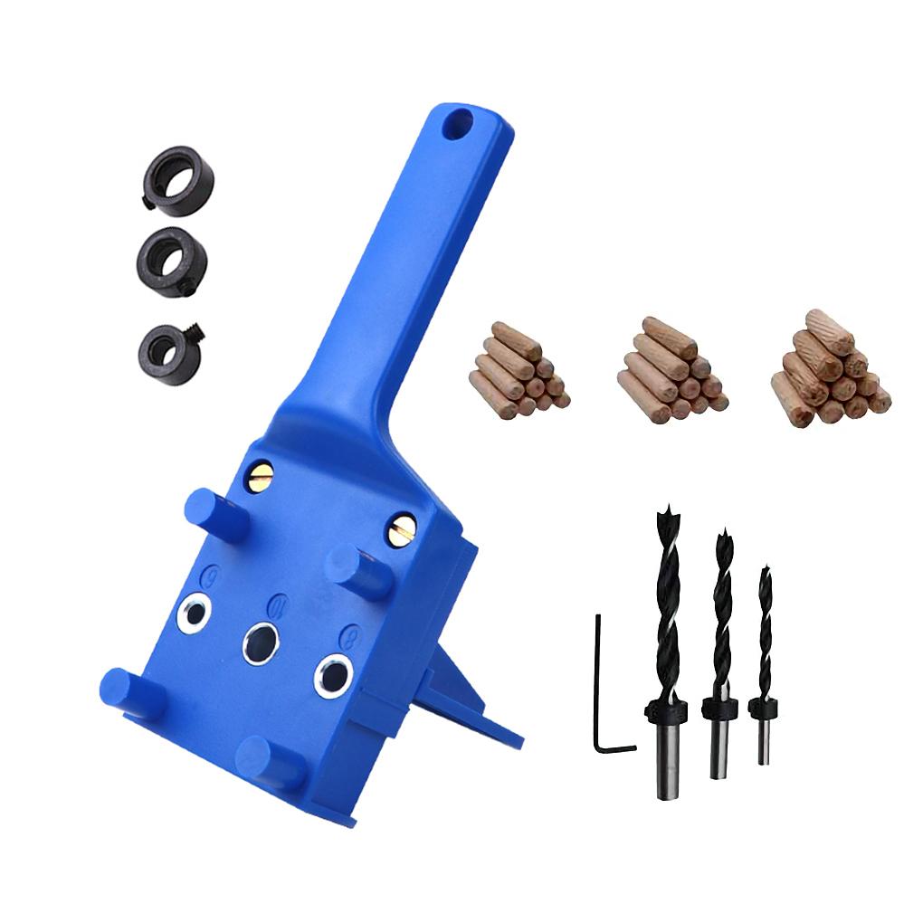 38pcs/set Wood Doweling Set ABS Wood Drilling Hole Puncher Handheld Board Hole Locator