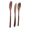 Wiederverwendbares Geschirrset aus Holz im japanischen Stil (Messer & Gabel & Löffel Nur)
