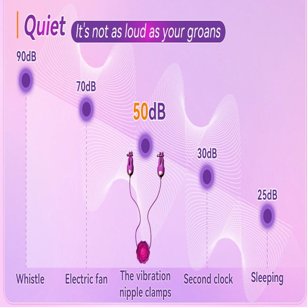 Nipple Toy Nipple Vibrator with 10 Vibration Patterns, Adjustable Nipple Clips Rechargeable Vibrator Adult Toys for Couples or Women