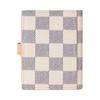 Louis Vuitton Classic Checkerboard Design Damier Azur Canvas Card Holder Women Accessories Beige Light-Purple N40948