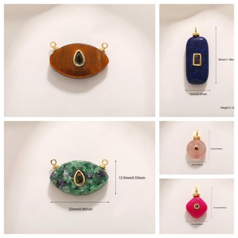 1Pcs Zircon Gold Color Bling Diy Earring Necklace Bracelet Keychain Accessories Colored Stones For Jewelry Making Supplies