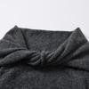Xiangying Off-Shoulder Bowknot Knit Sweater