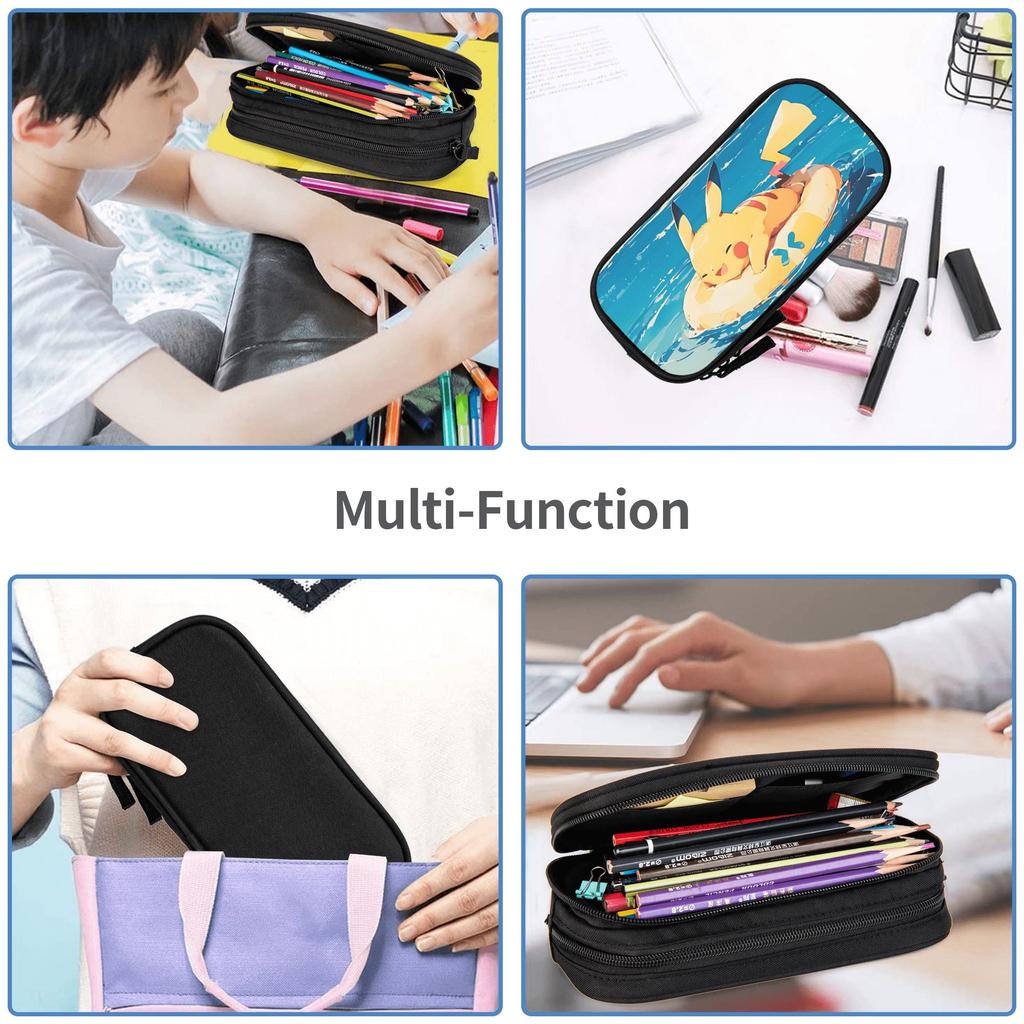 Custom Pokemon Summer Vibes Theme Large Capacity Bags for Child Pikachu Handheld Study Bag for Boys Gilrs Kids