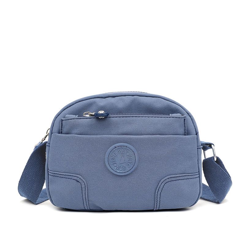 

Женская сумка через плечо из холста, универсальная сумка через плечо, корейская версия, простая и стильная, большая вместимость синий