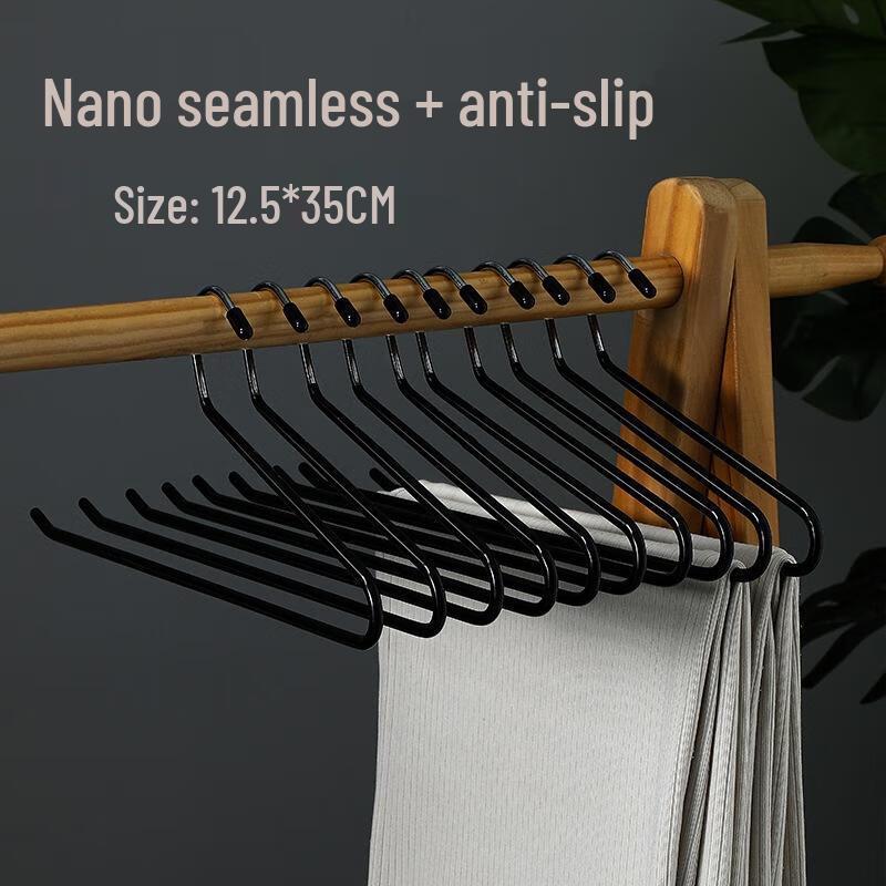 JINGRUIXIANG Non-Slip Goose-Shaped & Z-Shaped Trouser Hangers (10-Pack)